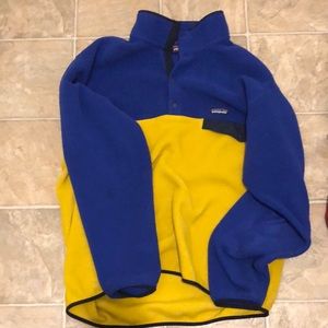 Patagonia Synchilla Fleece Men’s XL Blue and Yellow